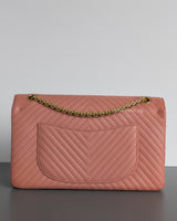 Chanel Reissue 2.55 226 Medium | Sakura Pink Calfskin Brushed Gold Hardware-back