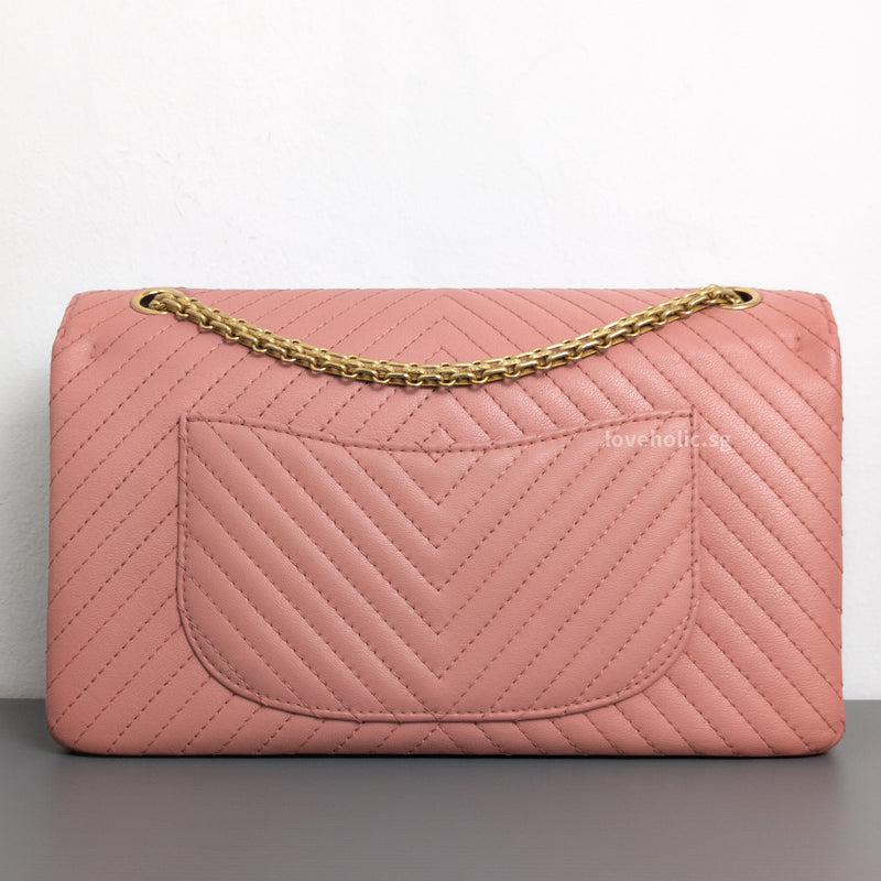 Reissue 2.55 226 Medium | Sakura Pink Calfskin Brushed Gold Hardware
