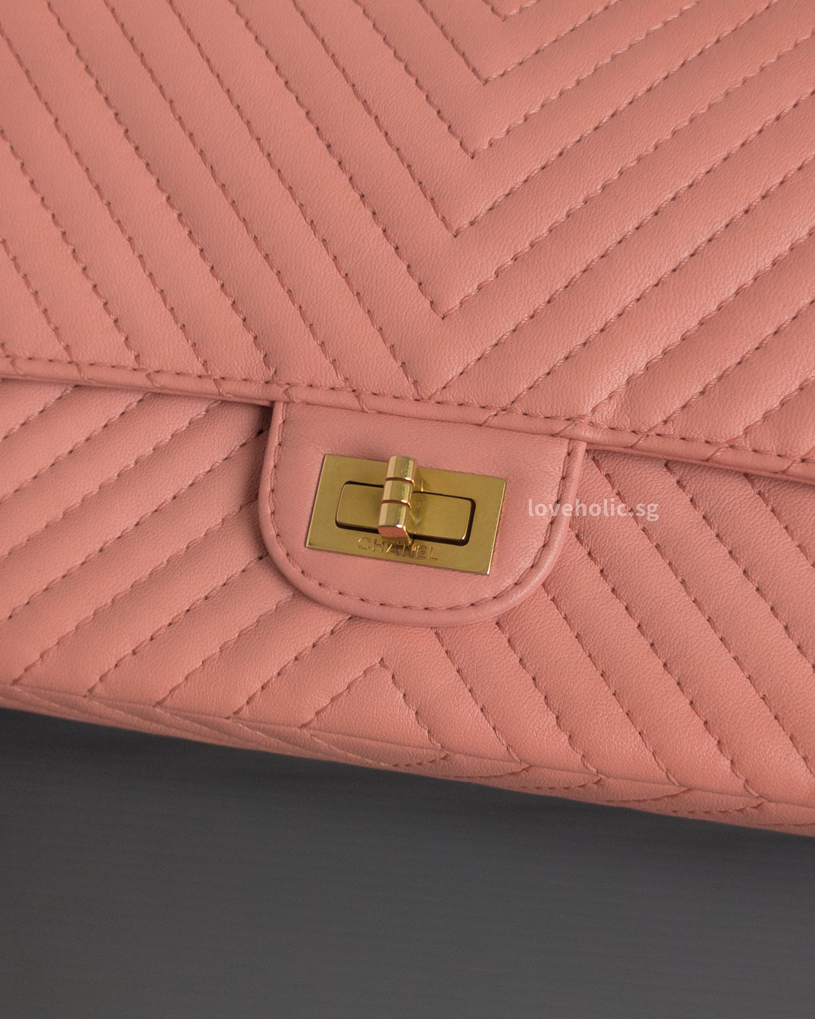 Reissue 2.55 226 Medium | Sakura Pink Calfskin Brushed Gold