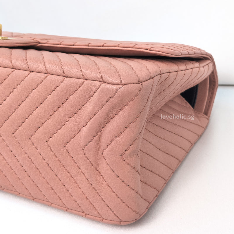 Chanel Reissue 2.55 226 Medium | Sakura Pink Calfskin Brushed Gold Hardware