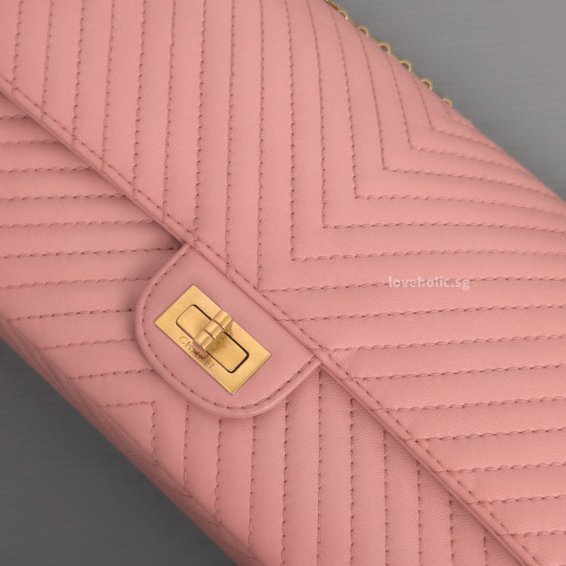 Reissue 2.55 226 Medium | Sakura Pink Calfskin Brushed Gold Hardware