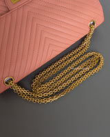 Chanel Reissue 2.55 226 Medium | Sakura Pink Calfskin Brushed Gold Hardware-details