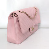 Chanel Classic Flap Chevron Medium | 21S Light Pink Caviar Light Gold Hardware