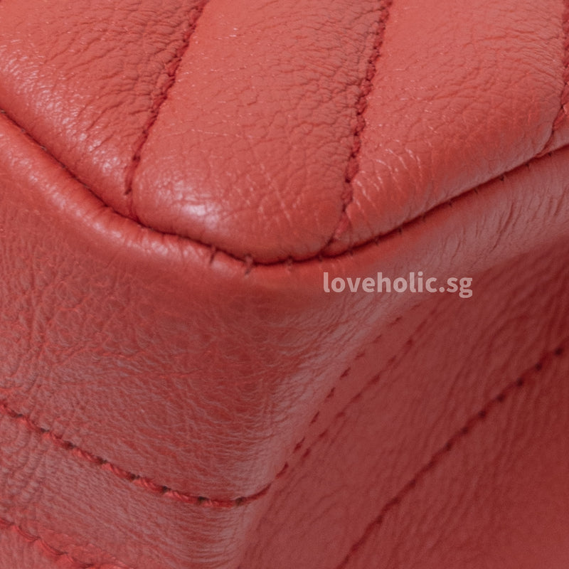 Chanel Reissue 2.55 225 Small | Coral Red Calfskin Gold Hardware