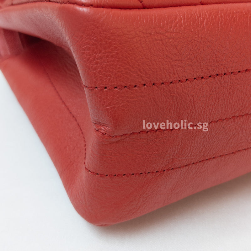 Chanel Reissue 2.55 225 Small | Coral Red Calfskin Gold Hardware