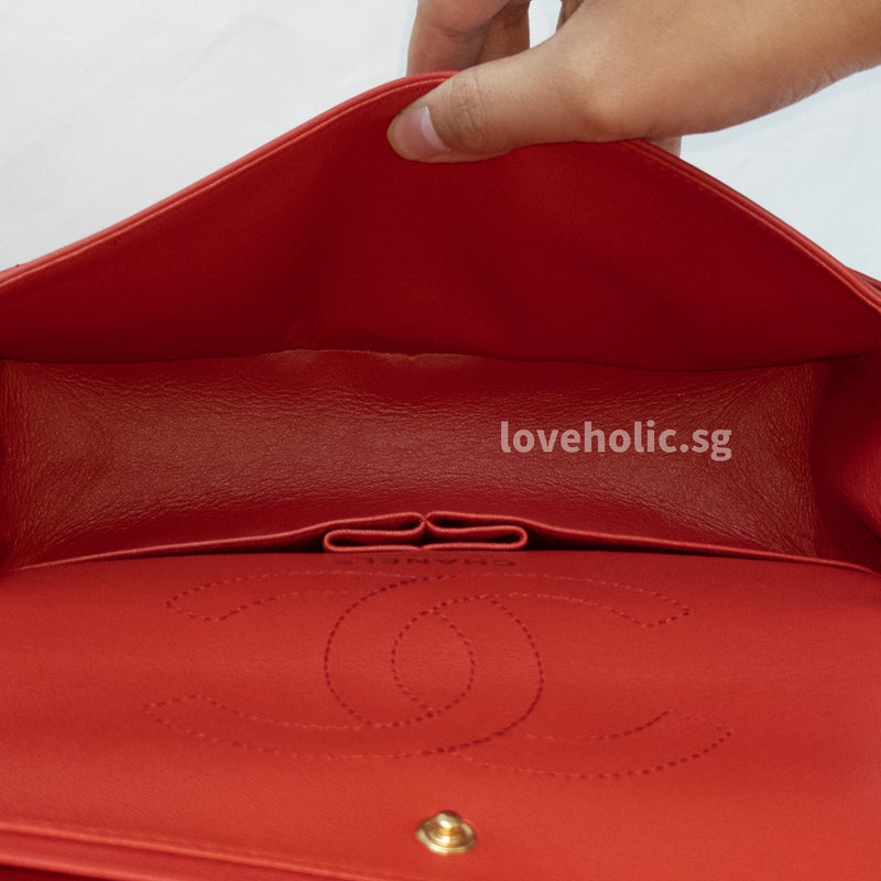 Chanel Reissue 2.55 225 Small | Coral Red Calfskin Gold Hardware