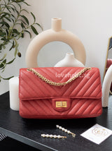 Chanel Reissue 2.55 225 Small | Coral Red Calfskin Gold Hardware