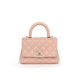 Chanel Coco Handle Mini | 21P Pink Beige Caviar Gold Hardware