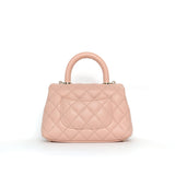 Chanel Coco Handle Mini | 21P Pink Beige Caviar Gold Hardware