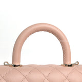 Chanel Coco Handle Mini | 21P Pink Beige Caviar Gold Hardware