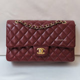 Chanel Classic Flap Medium | 19B Burgundy Caviar Gold Hardware