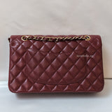 Chanel Classic Flap Medium | 19B Burgundy Caviar Gold Hardware