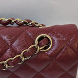 Chanel Classic Flap Medium | 19B Burgundy Caviar Gold Hardware