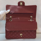 Chanel Classic Flap Medium | 19B Burgundy Caviar Gold Hardware