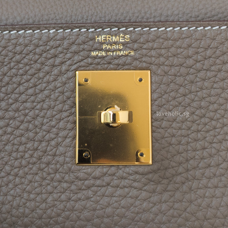 Hermes Kelly 28  | Etoupe Togo Gold Hardware