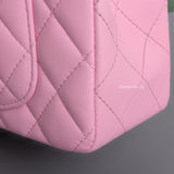 Mini Rectangle with Top Handle 23P Pink/Light Green Lambskin Gold Hardware