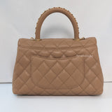 Chanel Coco Handle Small | 23P Dark Beige Caviar Gold Hardware