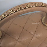 Chanel Coco Handle Small | 23P Dark Beige Caviar Gold Hardware
