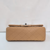 Chanel Classic Flap Mini Rectangle | Beige Lambskin Silver Hardware