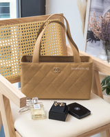 Chanel Vintage Large Shopping Bag  | Beige Caviar Gold Hardware