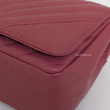 Chanel Statement Flap Bag Mini Rectangle | Iridescent Burgundy Caviar Gold Hardware
