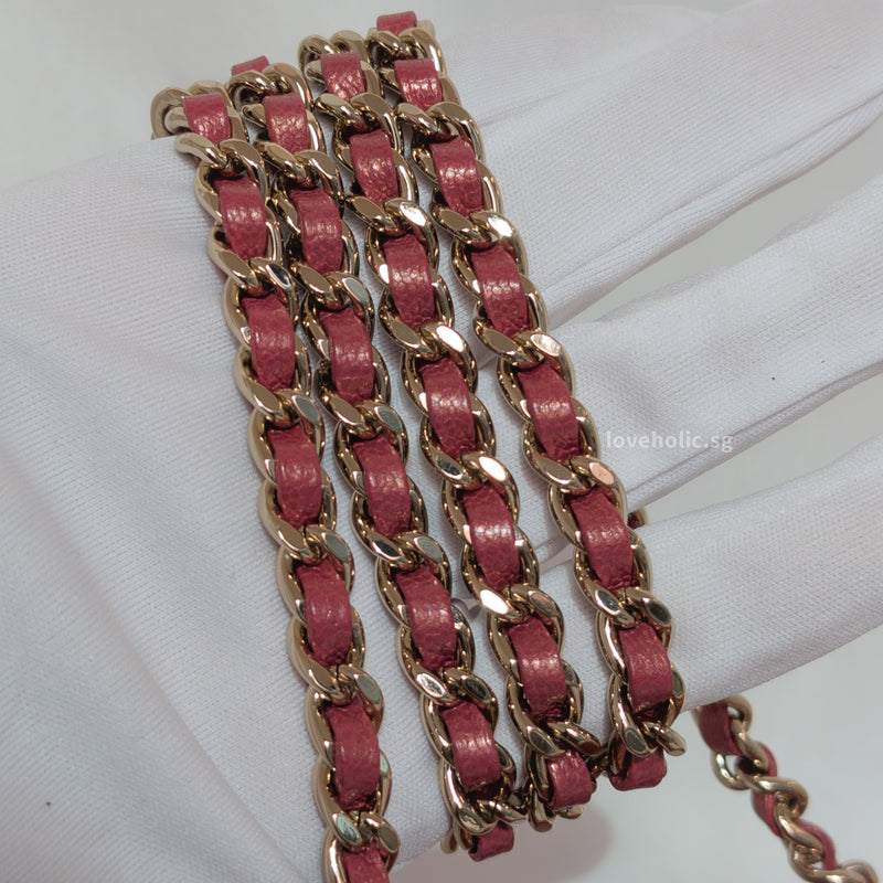 Chanel Statement Flap Bag Mini Rectangle | Iridescent Burgundy Caviar Gold Hardware