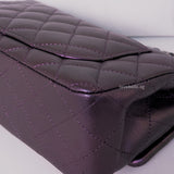 Chanel Classic Flap Mini Rectangle | 17S Iridescent Dark Purple Lambskin Ruthenium Hardware