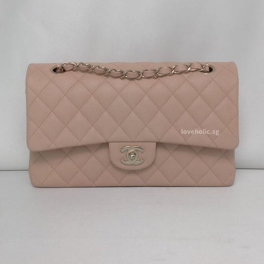 Chanel Classic Flap Medium | 22C Beige Calfskin Light Gold Hardware