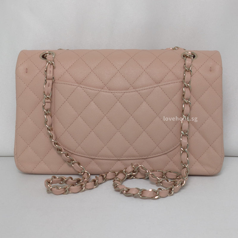 Chanel Classic Flap Medium | 22C Beige Calfskin Light Gold Hardware