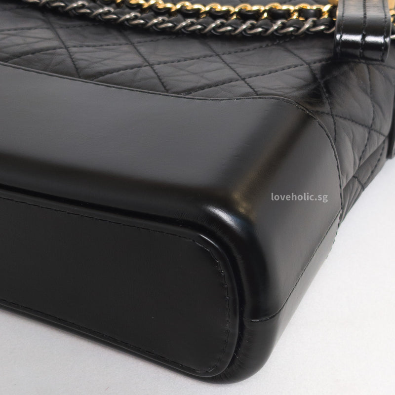 Chanel Gabrielle Hobo  | 20B Black Calfskin Gold/Silver Hardware