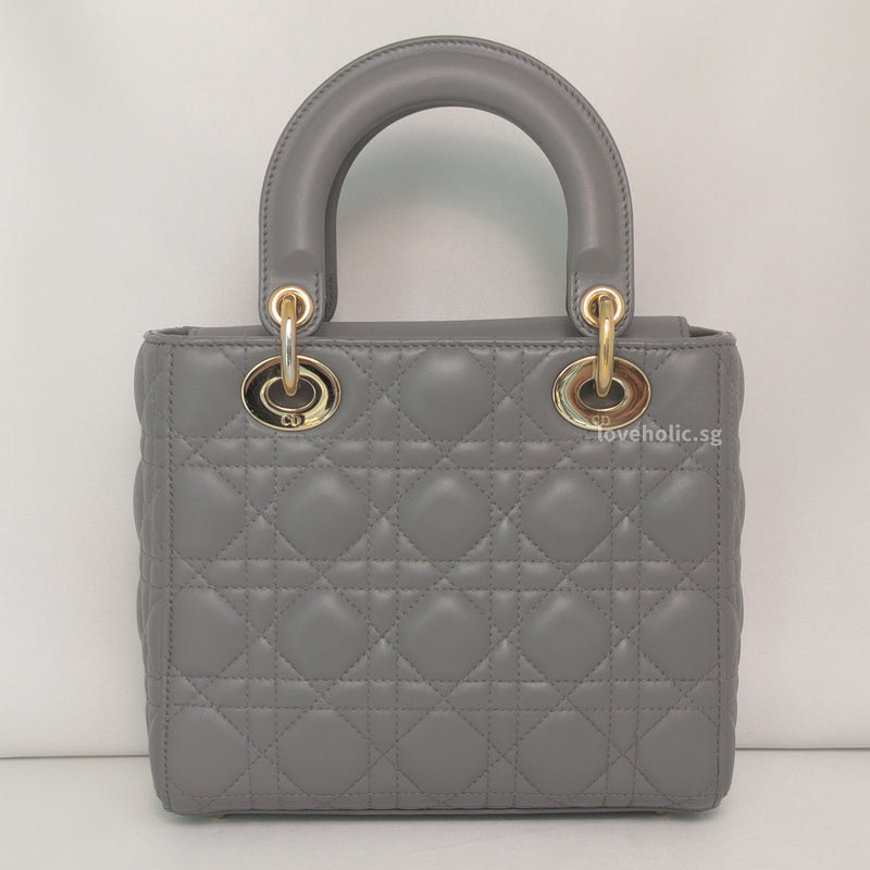Dior My ABC Lady Dior Small | Grey  Lambskin Brushed Gold Hardware