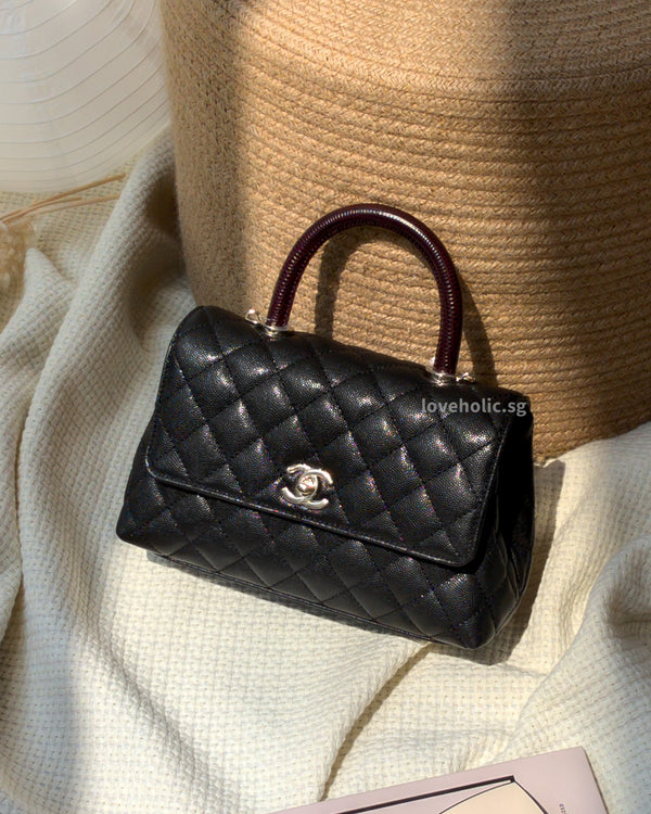 Chanel Coco Handle Small | Black Caviar Light Gold Hardware