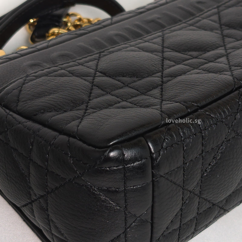 Dior Caro Small | Black Calfskin Gold Hardware