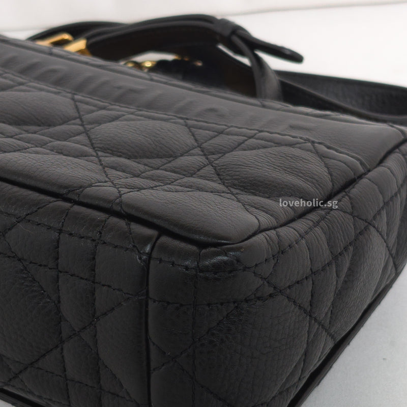Dior Caro Small | Black Calfskin Gold Hardware