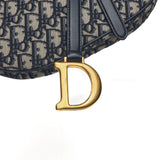 Dior Saddle Medium | Blue Dior Oblique Jacquard Fabric Gold Hardware