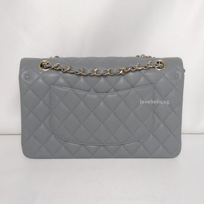 Chanel Classic Flap Medium | 20C Grey Caviar Light Gold Hardware