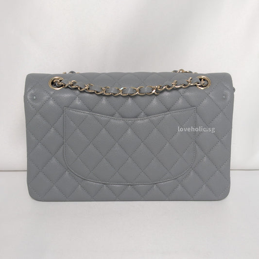 Chanel Classic Flap Medium | 20C Grey Caviar Light Gold Hardware