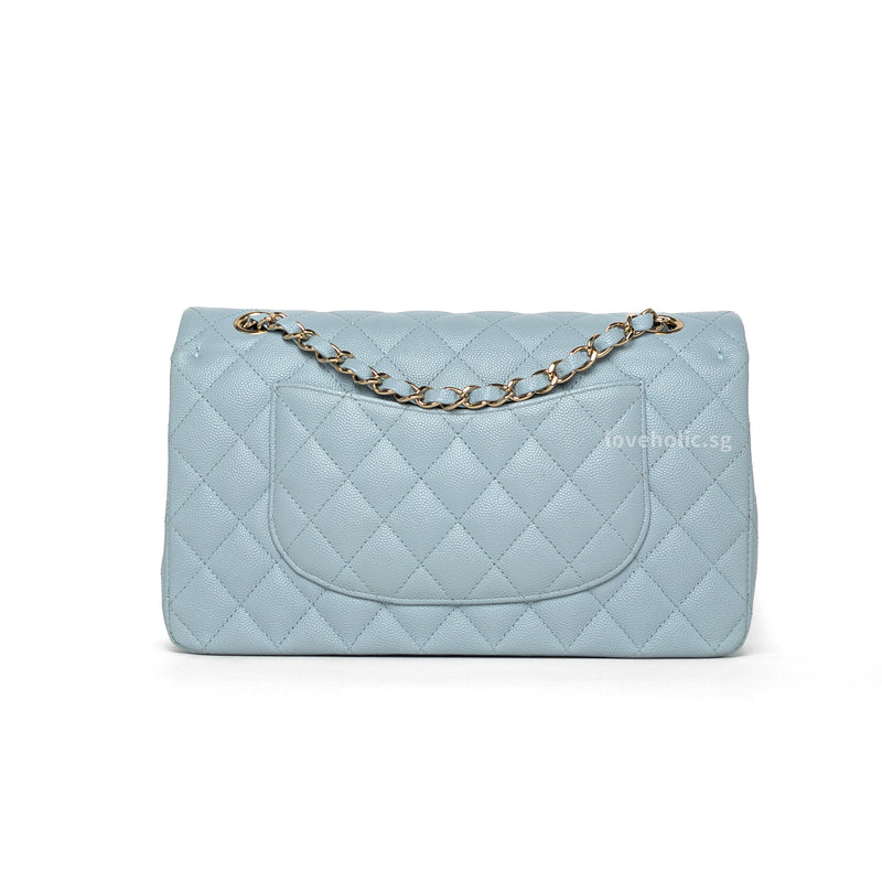 Chanel Classic Flap Medium | 22P Light Blue Caviar Gold Hardware