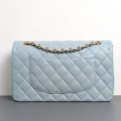 Classic Flap Medium | 22P Light Blue Caviar Gold Hardware
