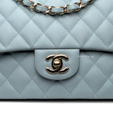 Chanel Classic Flap Medium | 22P Light Blue Caviar Gold Hardware