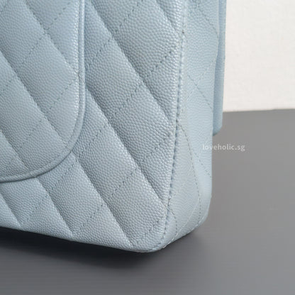 Classic Flap Medium | 22P Light Blue Caviar Gold Hardware