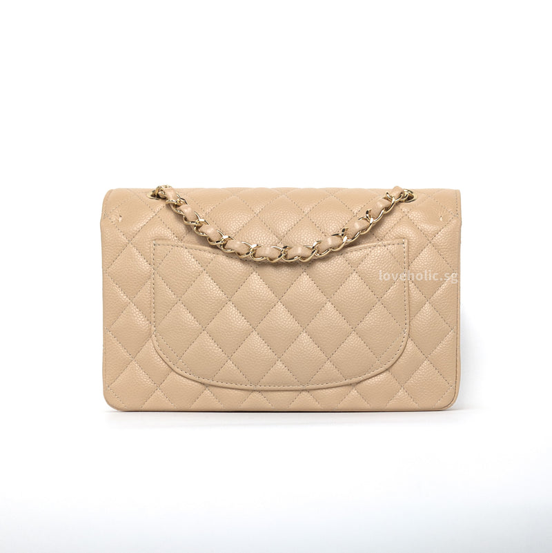Chanel Classic Flap Small | Beige Claire Caviar Gold Hardware