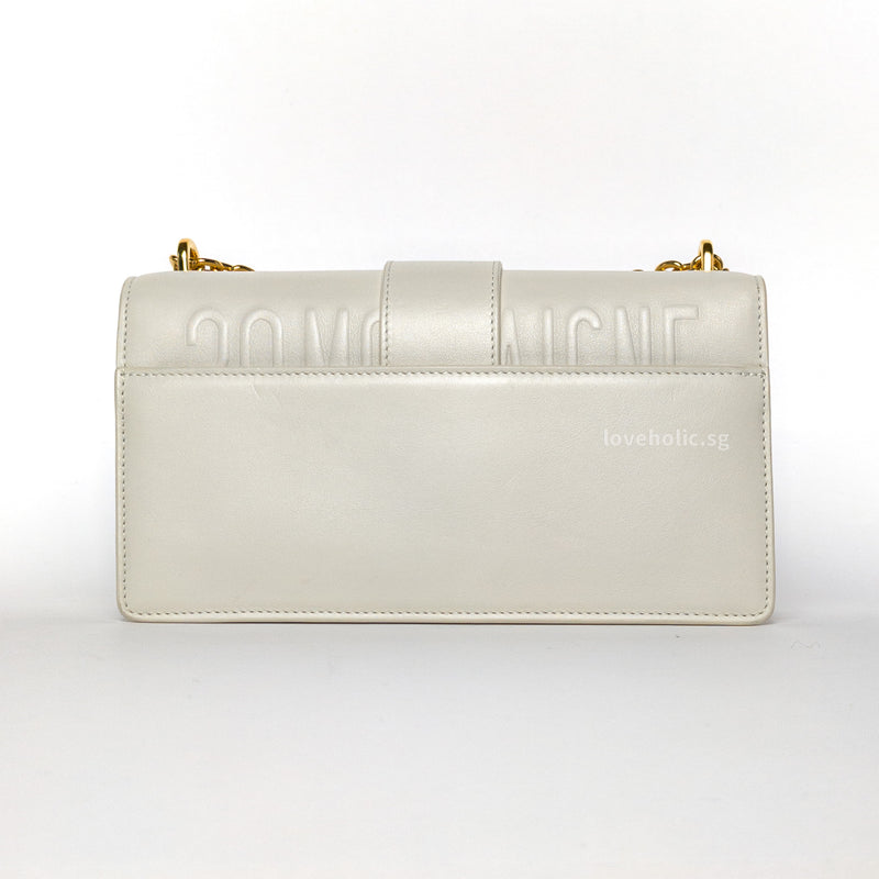 Dior Montaigne 30 East West | Latte Calfskin Gold Hardware