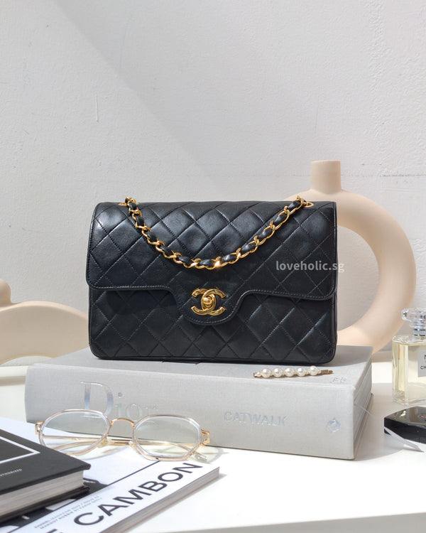 Chanel Vintage Classic Flap Small | Black Lambskin Gold Hardware