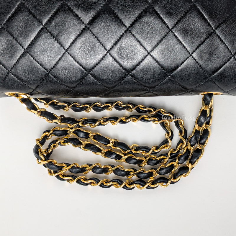 Chanel Vintage Classic Flap Small | Black Lambskin Gold Hardware