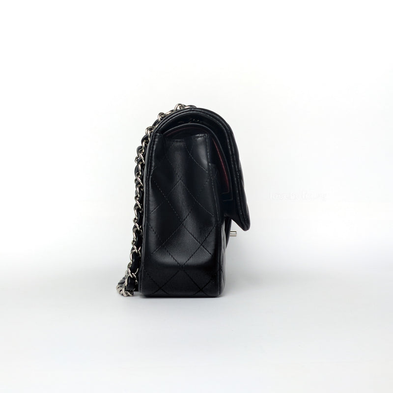 Chanel Classic Flap Medium | Black Lambskin Silver Hardware