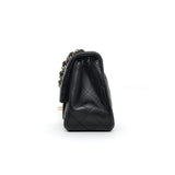 Chanel Classic Flap Mini Square | Black Lambskin Light Gold Hardware