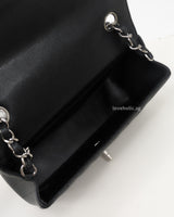 Classic Flap Chevron Mini Rectangle | 17S Black Caviar Silver Hardware