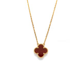 Van Cleef & Arpels VCA Vintage Alhambra Necklace  | Carnelian  18K Gold Hardware