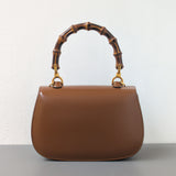 Gucci 1947 Bamboo Top Handle Bag Small | Brown Leather Gold Hardware-back